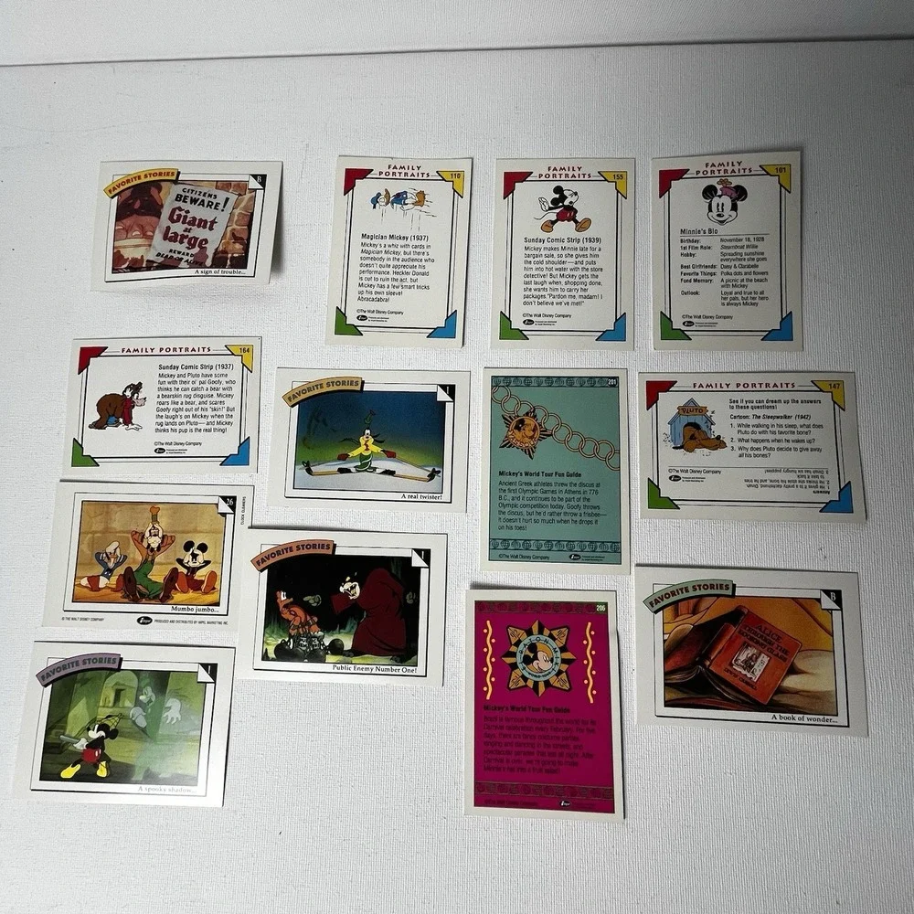 1991 Impel Disney Collector Cards Lot of 13‎ Mickey Minnie Goofy Donald